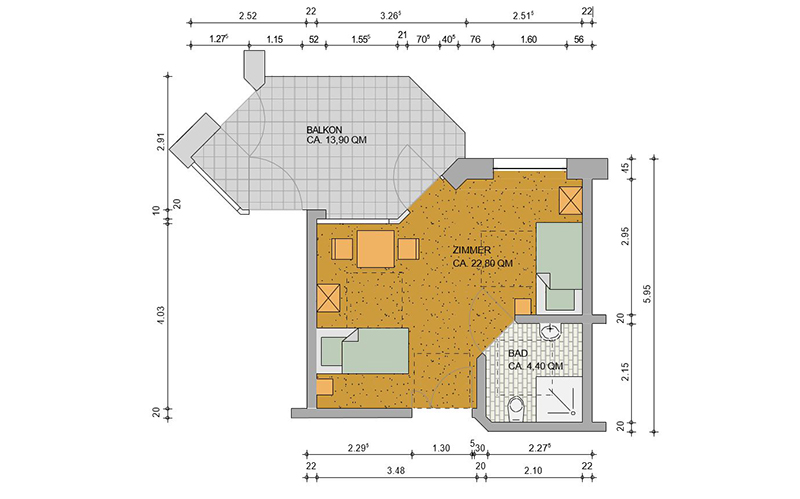 Grundrisse der Appartement